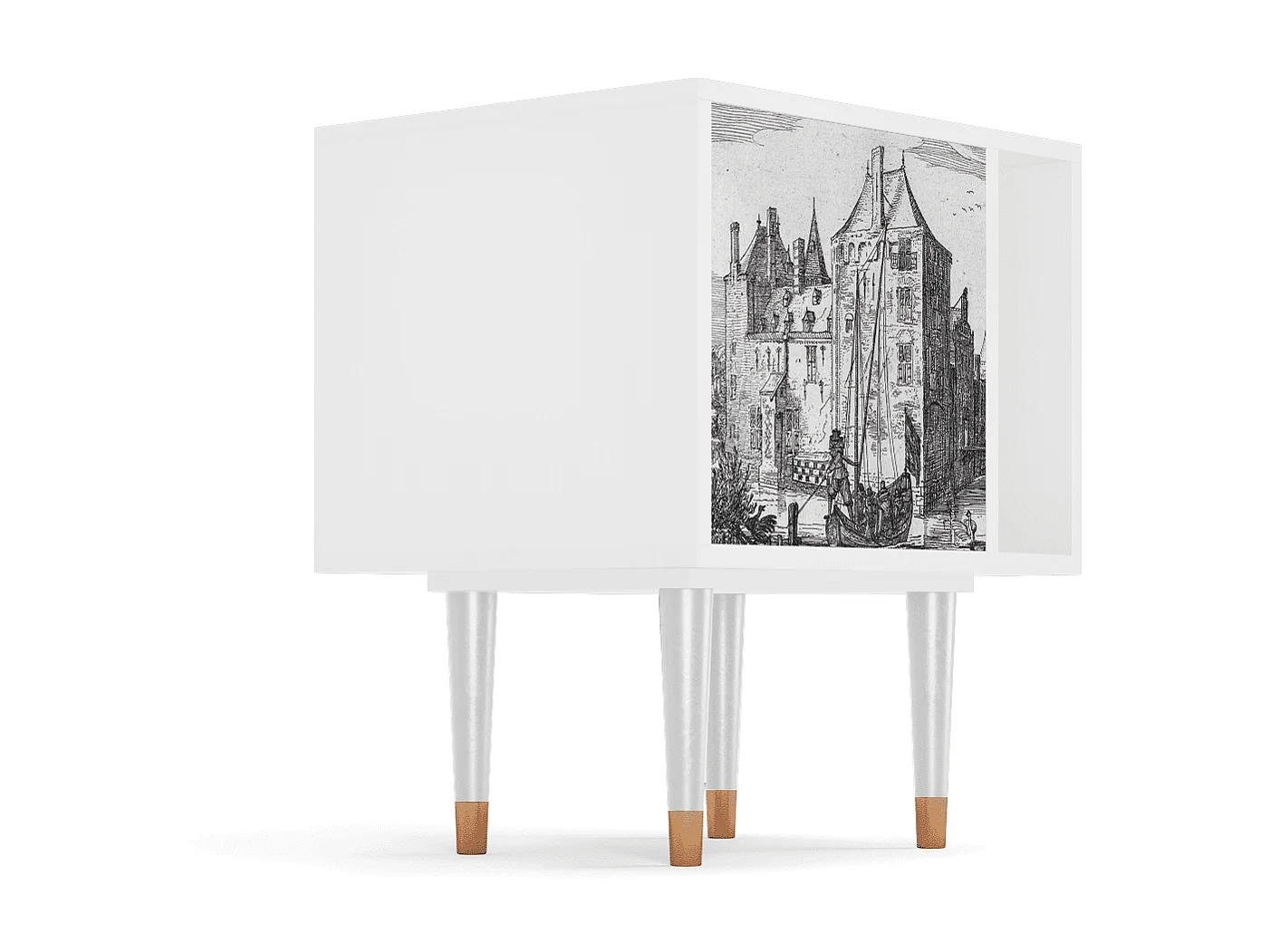Table de nuit - 57х69х48 cm - S2 - Castle by Breugel, Blanc