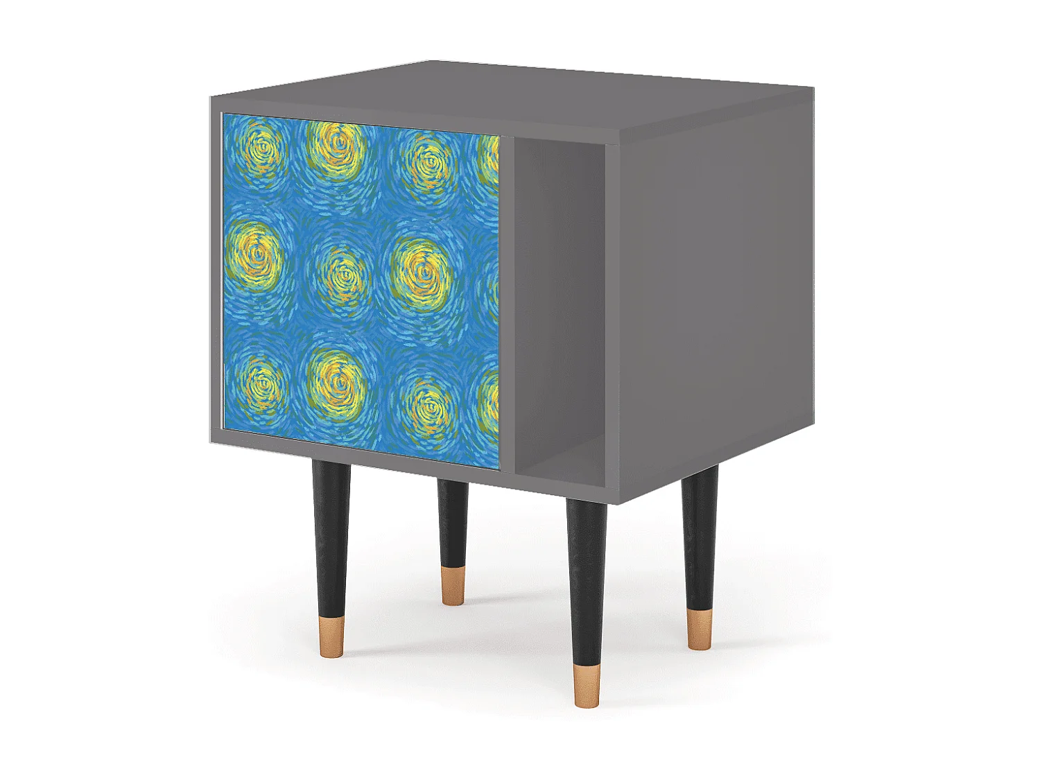 Nachtkastje - 57х69х48 cm - S2 - Van Gogh Lights, Grijs