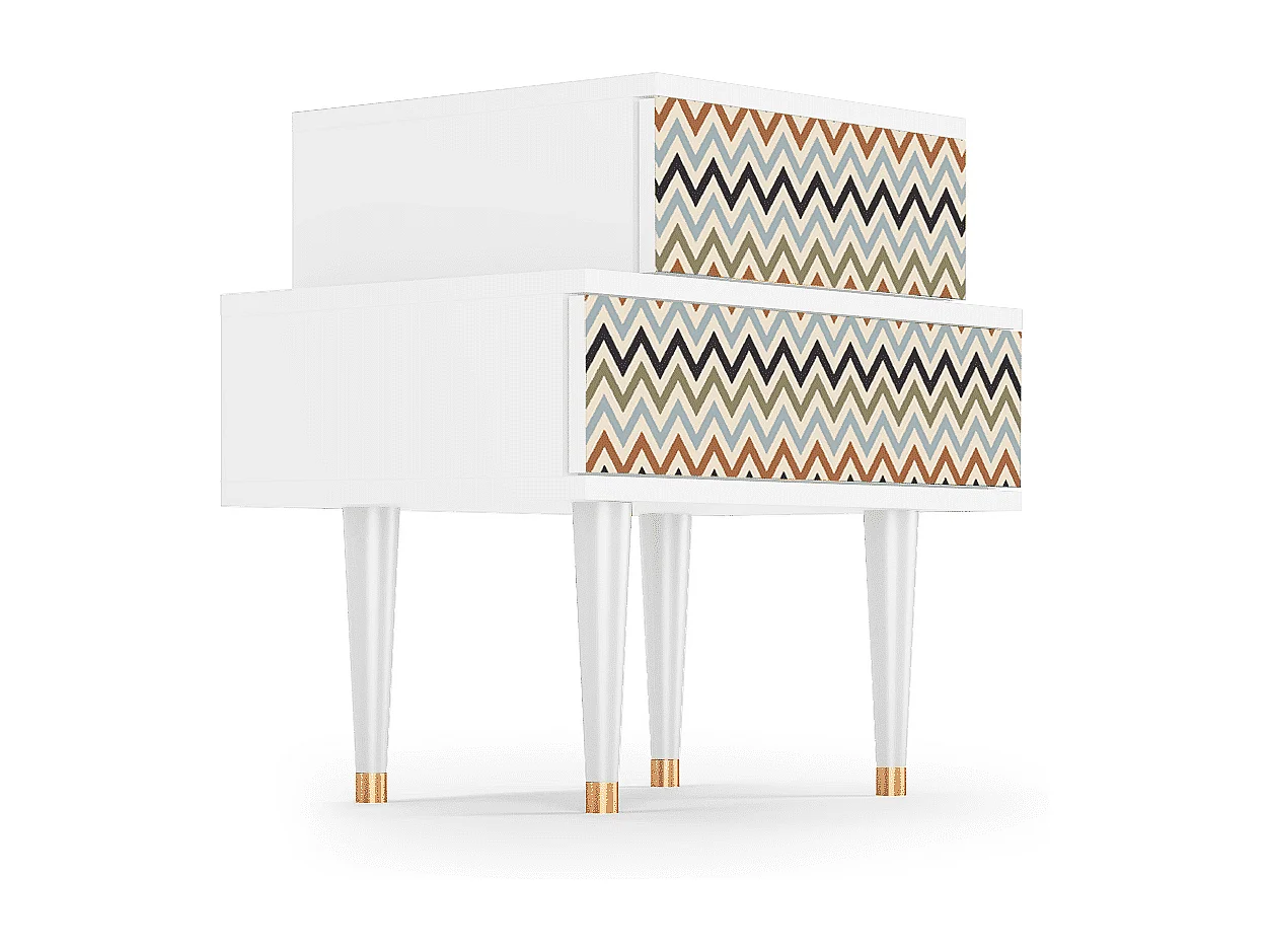 Table de nuit - 58х58х41 cm - NS1 - Gaudi's Lizard, Blanc