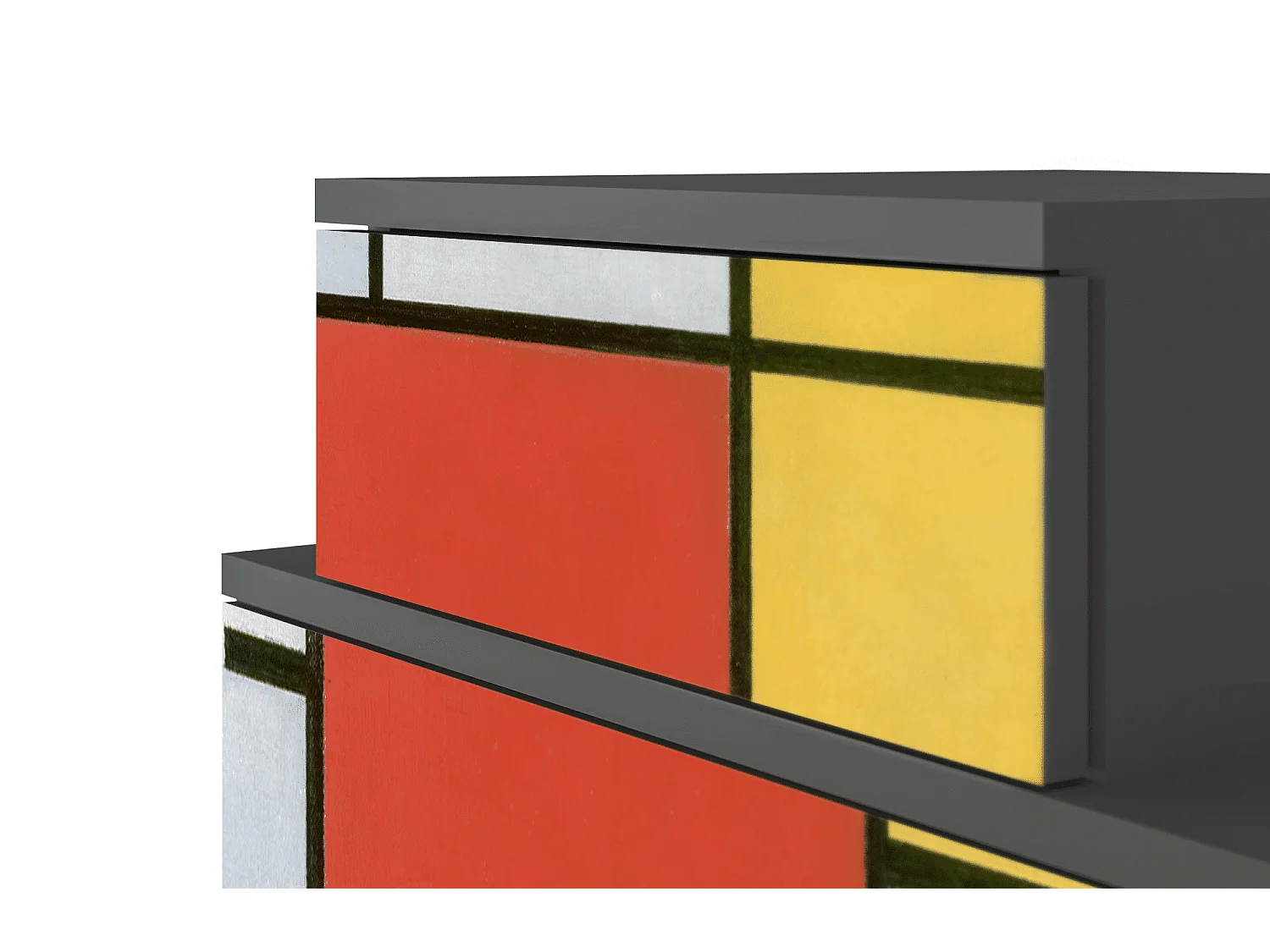 Table de nuit - 58х58х41 cm - NS1 - Composition, Anthracite