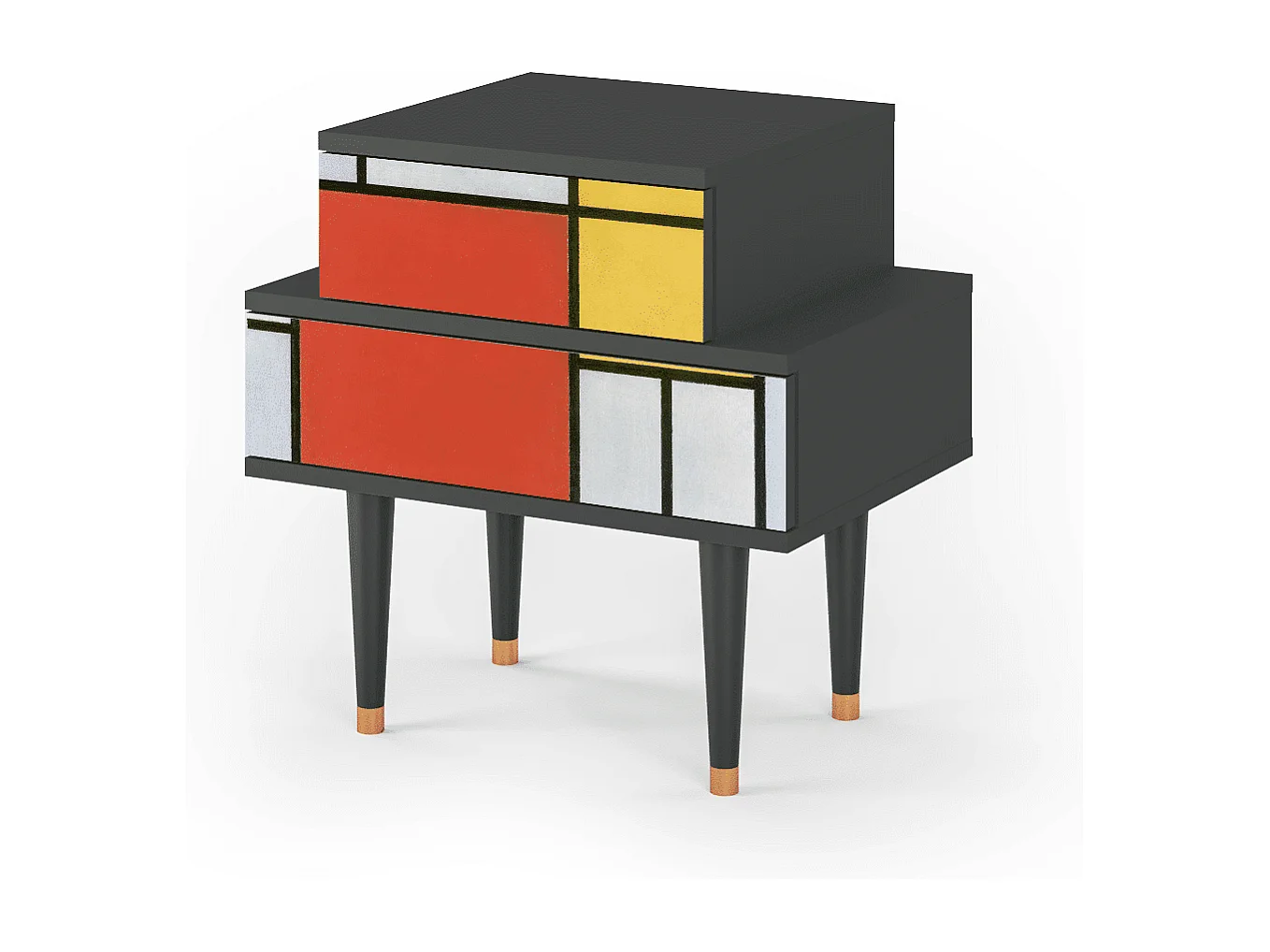 Nachtkastje - 58х58х41 cm - NS1 - Composition, Antraciet