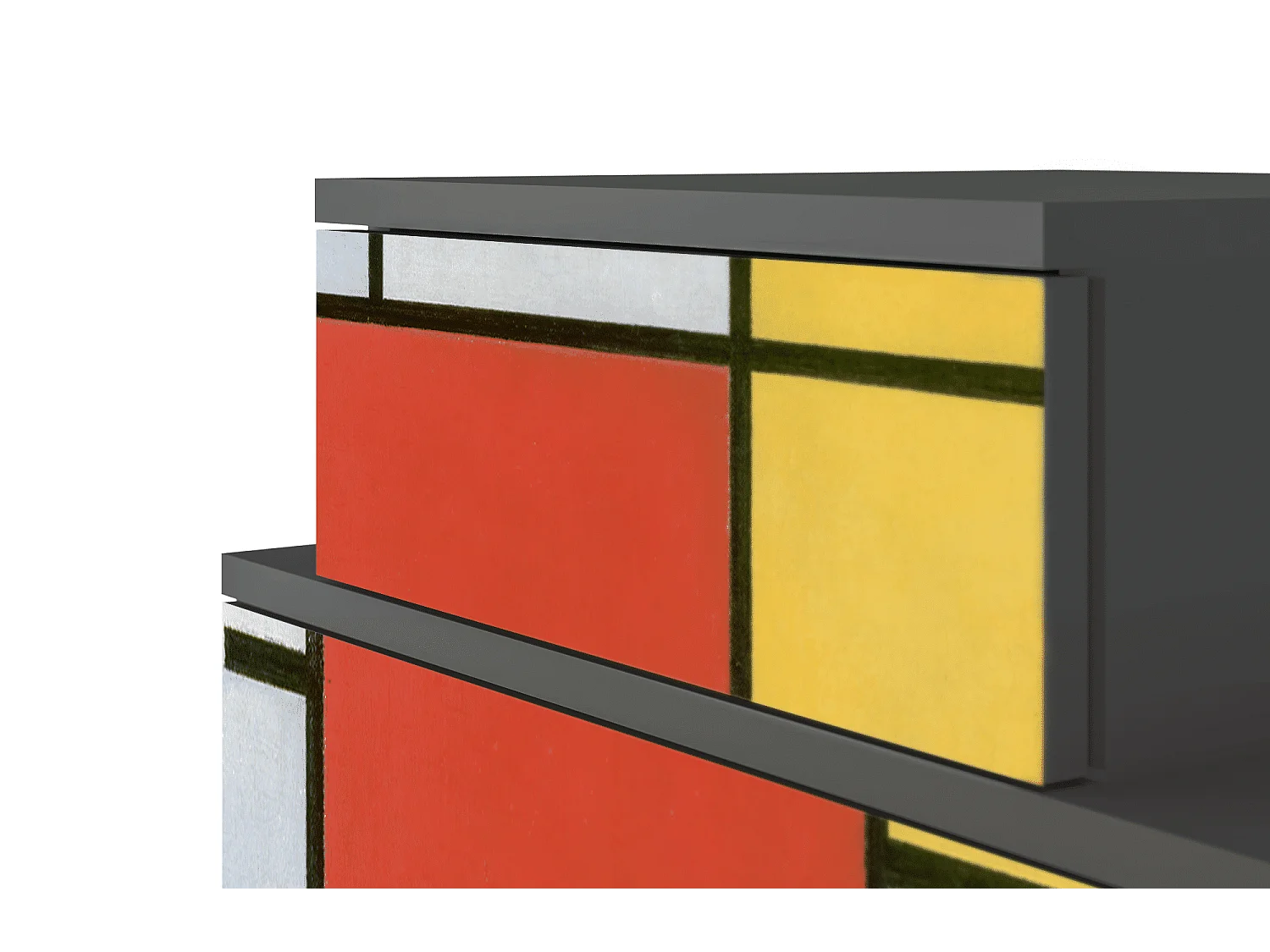 Table de nuit - 58х58х41 cm - NS1 - Composition, Anthracite