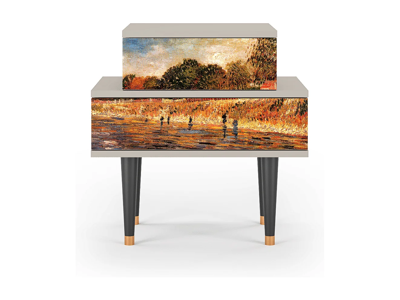 Table de nuit - 58х58х41 cm - NS1 - The Banks, Sable