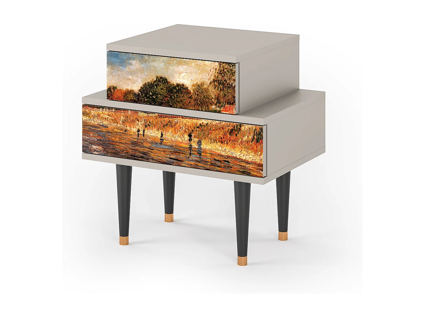 Table de nuit - 58х58х41 cm - NS1 - The Banks, Sable