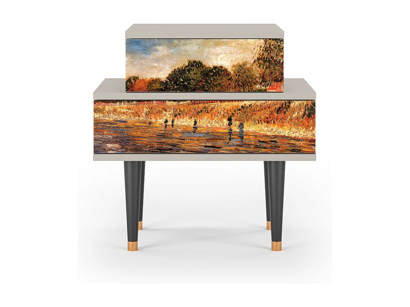 Table de nuit - 58х58х41 cm - NS1 - The Banks, Sable