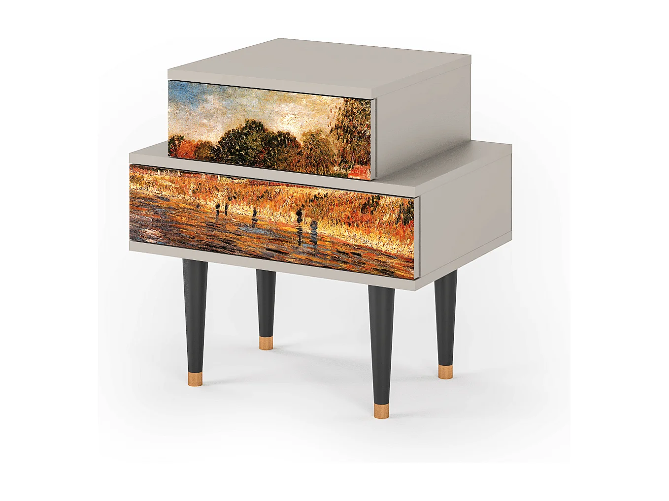 Table de nuit - 58х58х41 cm - NS1 - The Banks, Sable