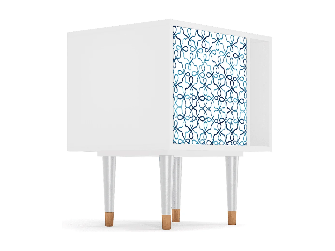 Stolik nocny - 57х69х48 cm - S2 - Marine Strings, Biały