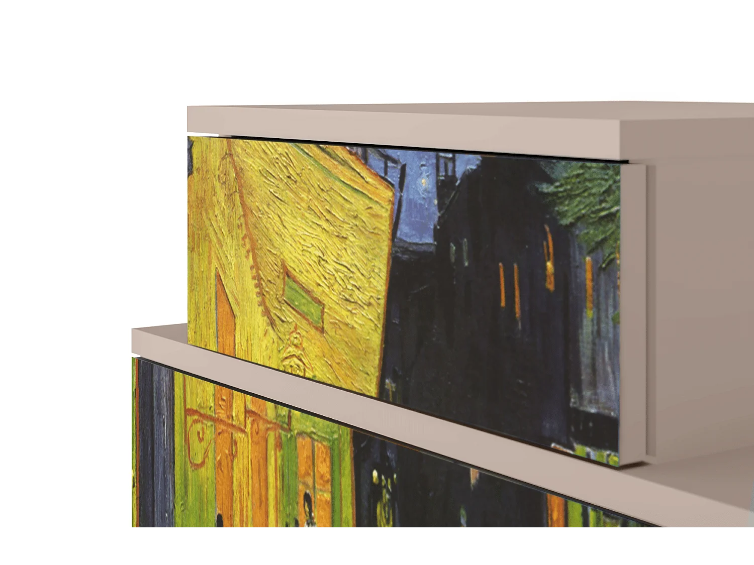 Table de nuit - 58х58х41 cm - NS1 - Café Terrace at Night, Latte