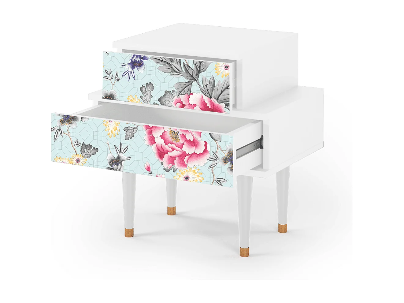 Table de nuit - 58х58х41 cm - NS1 - Sky Garden, Blanc