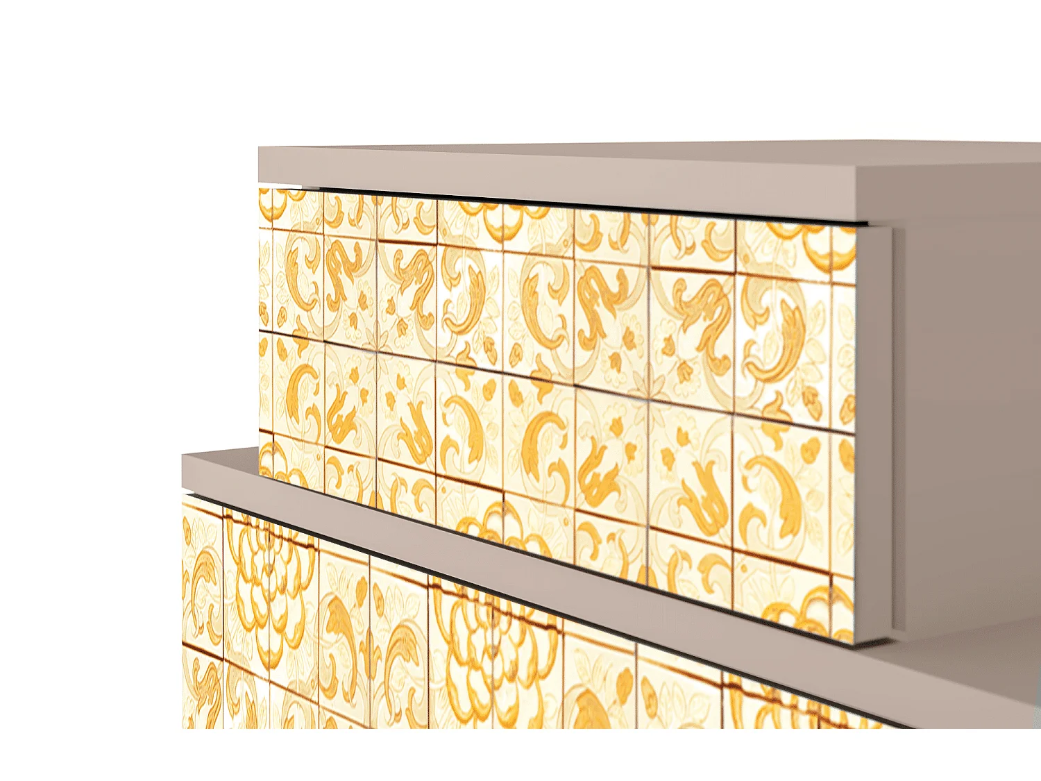 Nachttisch - 58х58х41 cm - NS1 - Sunshiny Tile, Latte