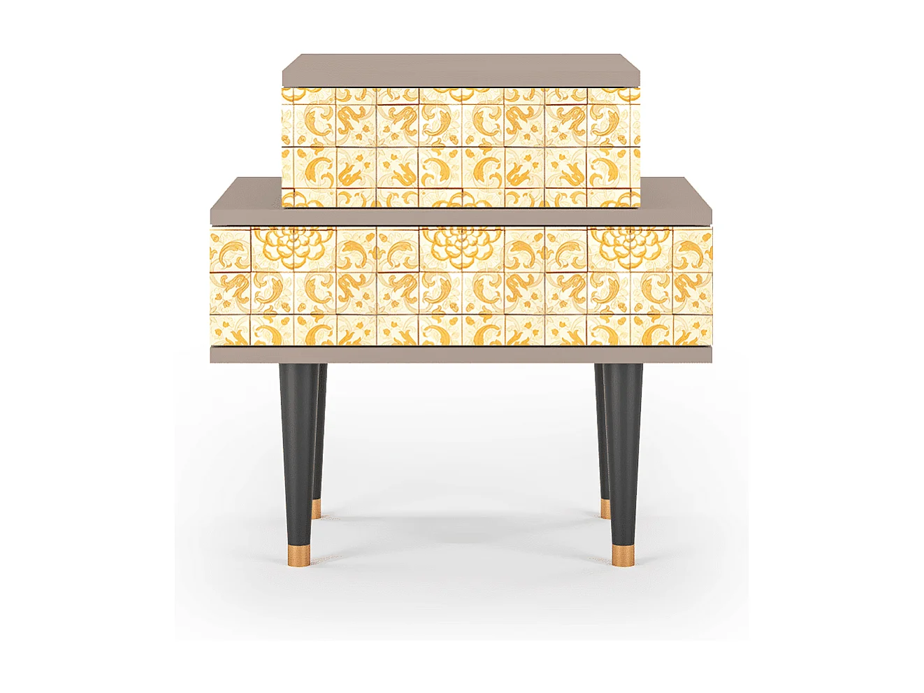 Table de nuit - 58х58х41 cm - NS1 - Sunshiny Tile, Latte