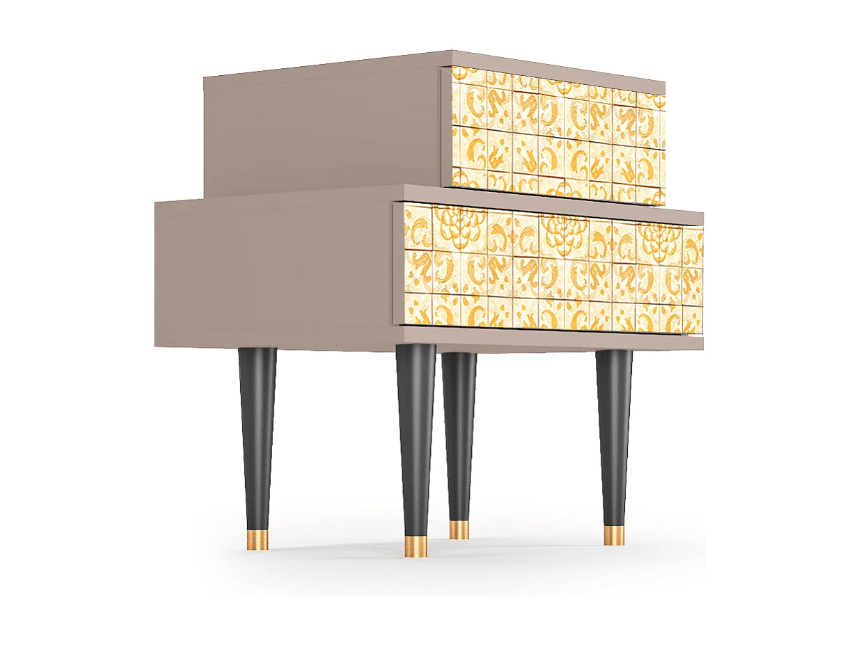 Table de nuit - 58х58х41 cm - NS1 - Sunshiny Tile, Latte