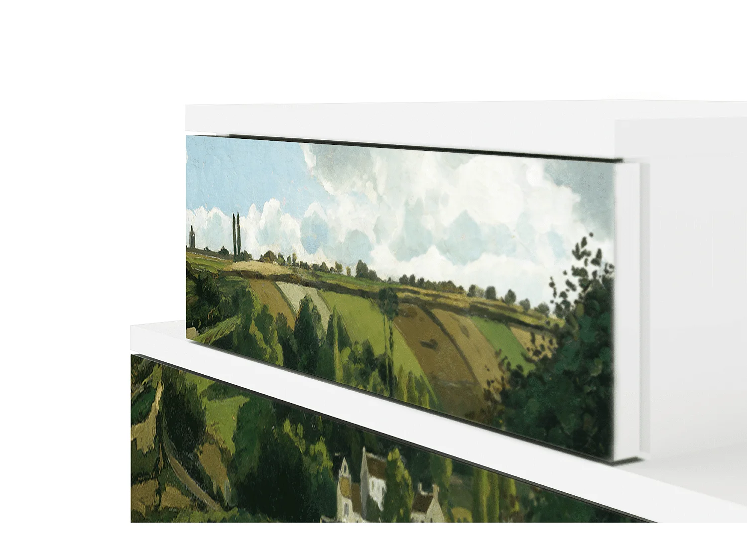 Stolik nocny - 58х58х41 cm - NS1 - Jalais Hill by Pissarro, Biały