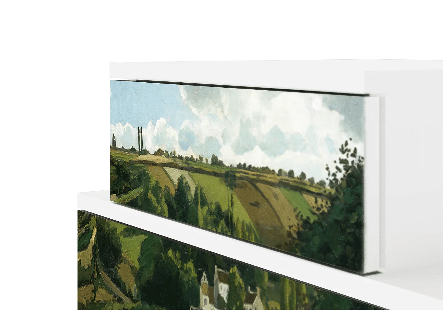 Table de nuit - 58х58х41 cm - NS1 - Jalais Hill by Pissarro, Blanc