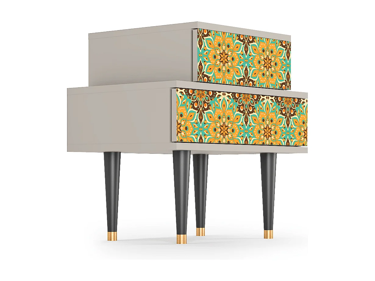 Table de nuit - 58х58х41 cm - NS1 - Indian Spices, Sable