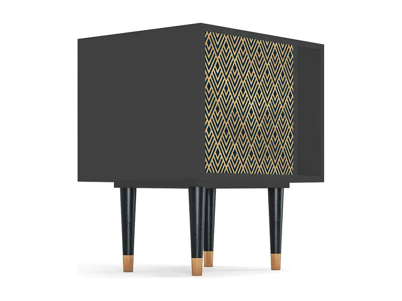 Nachttisch - 57х69х48 cm - S2 - Egypt Triangles, Anthrazit