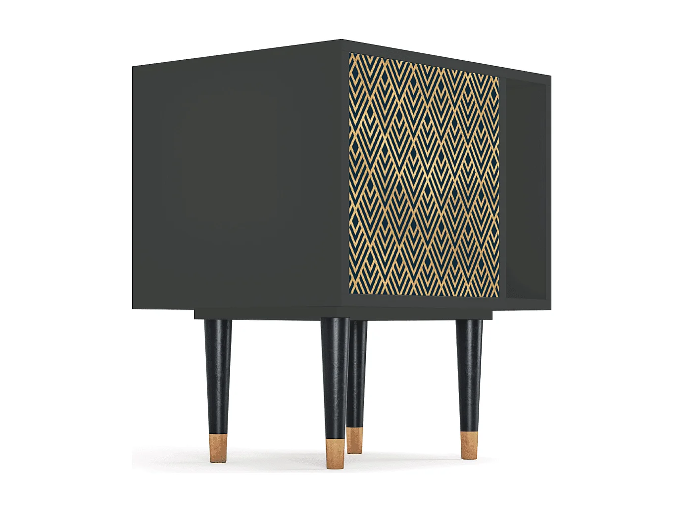 Nachttisch - 57х69х48 cm - S2 - Egypt Triangles, Anthrazit