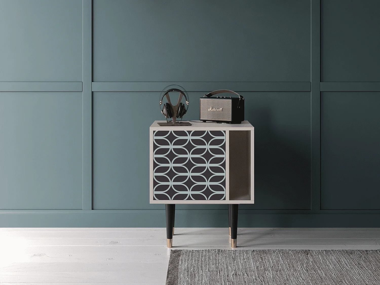 Table de nuit - 57х69х48 cm - S2 - Braided Blue, Sable