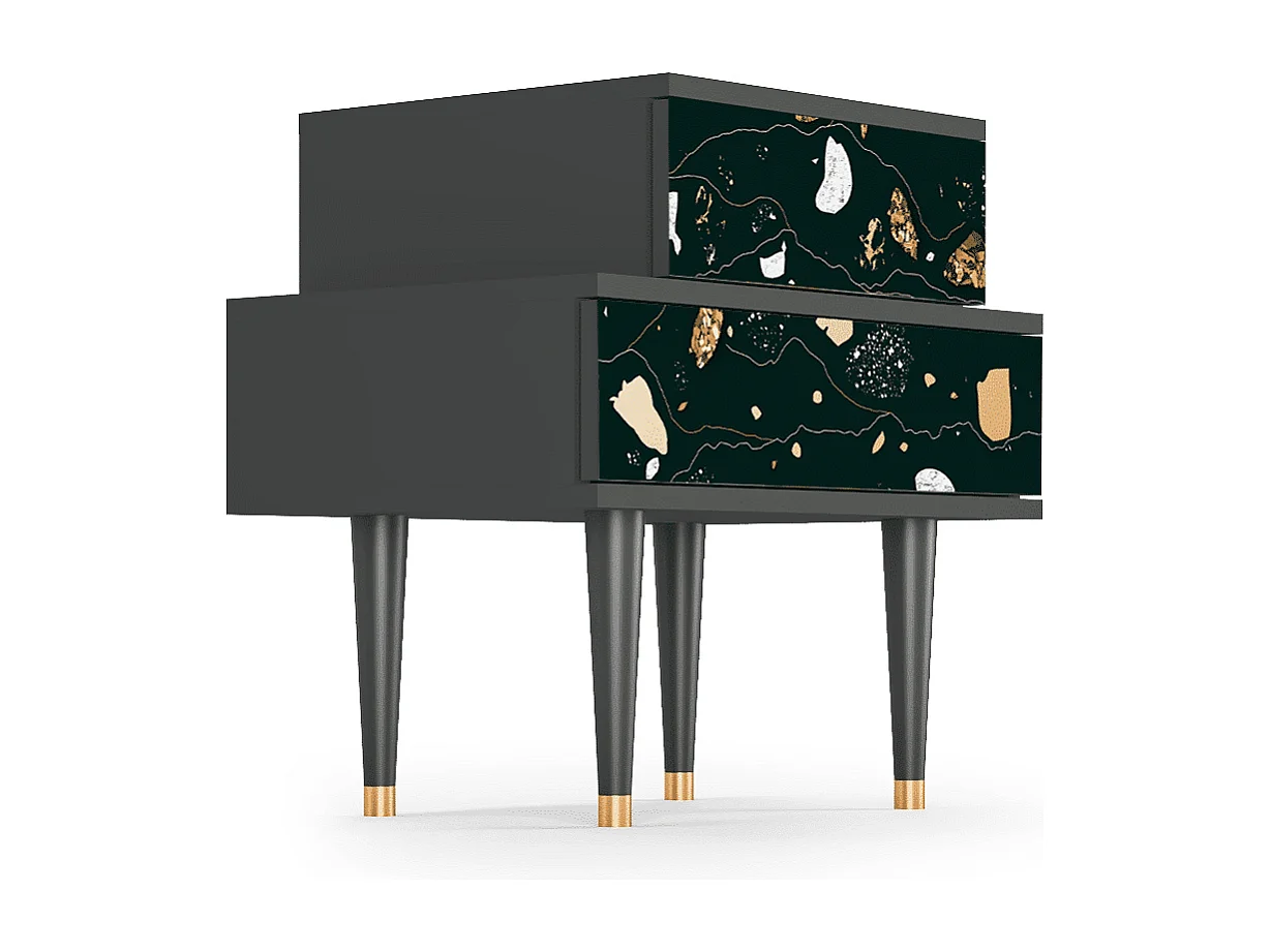 Table de nuit - 58х58х41 cm - NS1 - Space Rocks, Anthracite