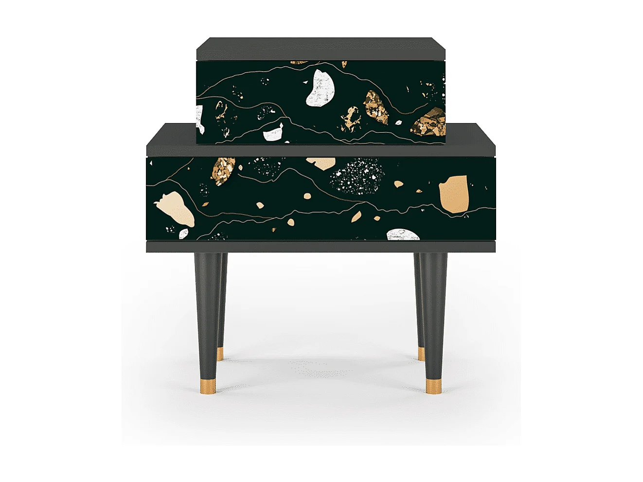 Comodino - 58х58х41 cm - NS1 - Space Rocks, Antracite