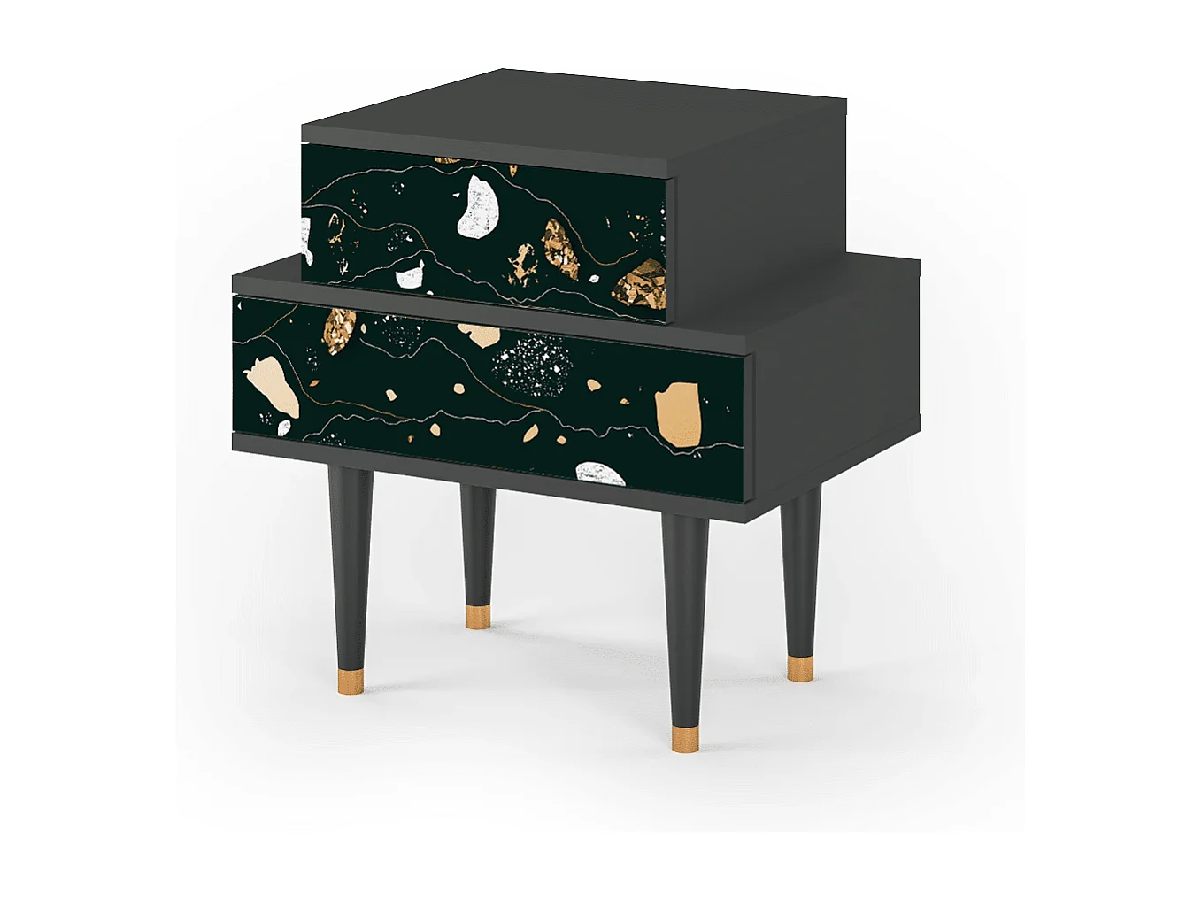 Comodino - 58х58х41 cm - NS1 - Space Rocks, Antracite