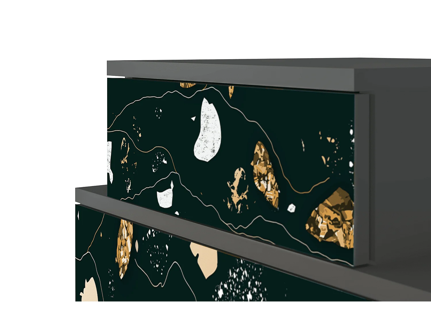 Comodino - 58х58х41 cm - NS1 - Space Rocks, Antracite