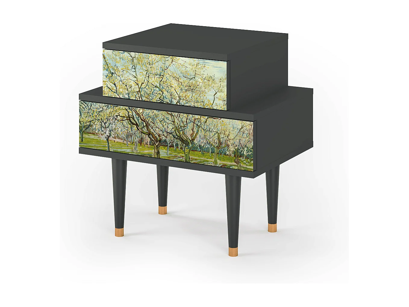 Criado-mudo - 58х58х41 cm - NS1 - The Branco Orchard, Antracite