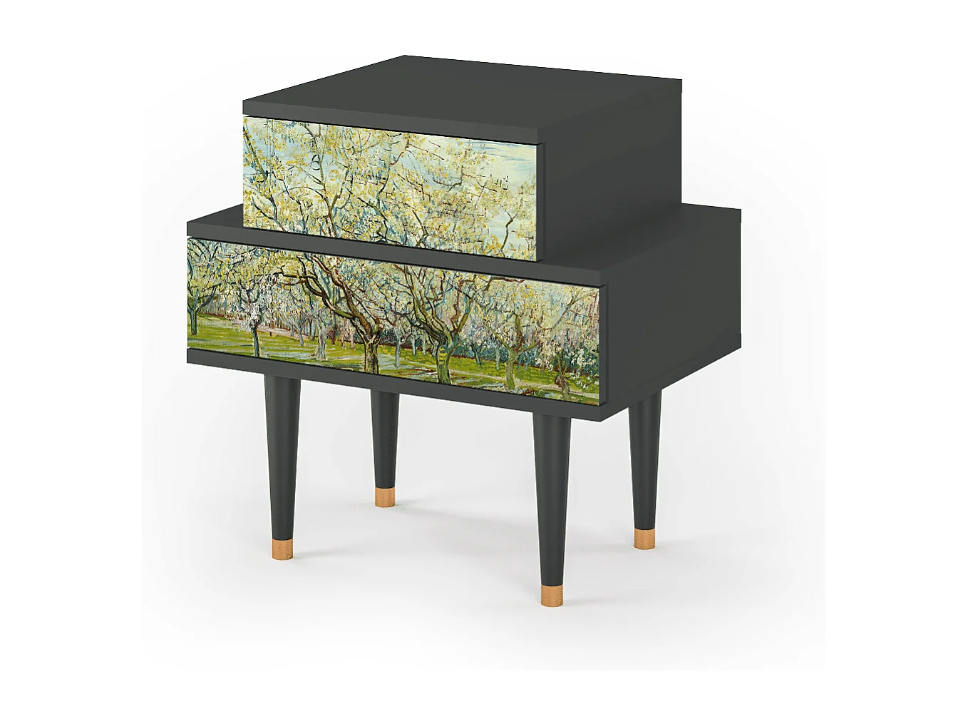 Nachtkastje - 58х58х41 cm - NS1 - The Wit Orchard, Antraciet