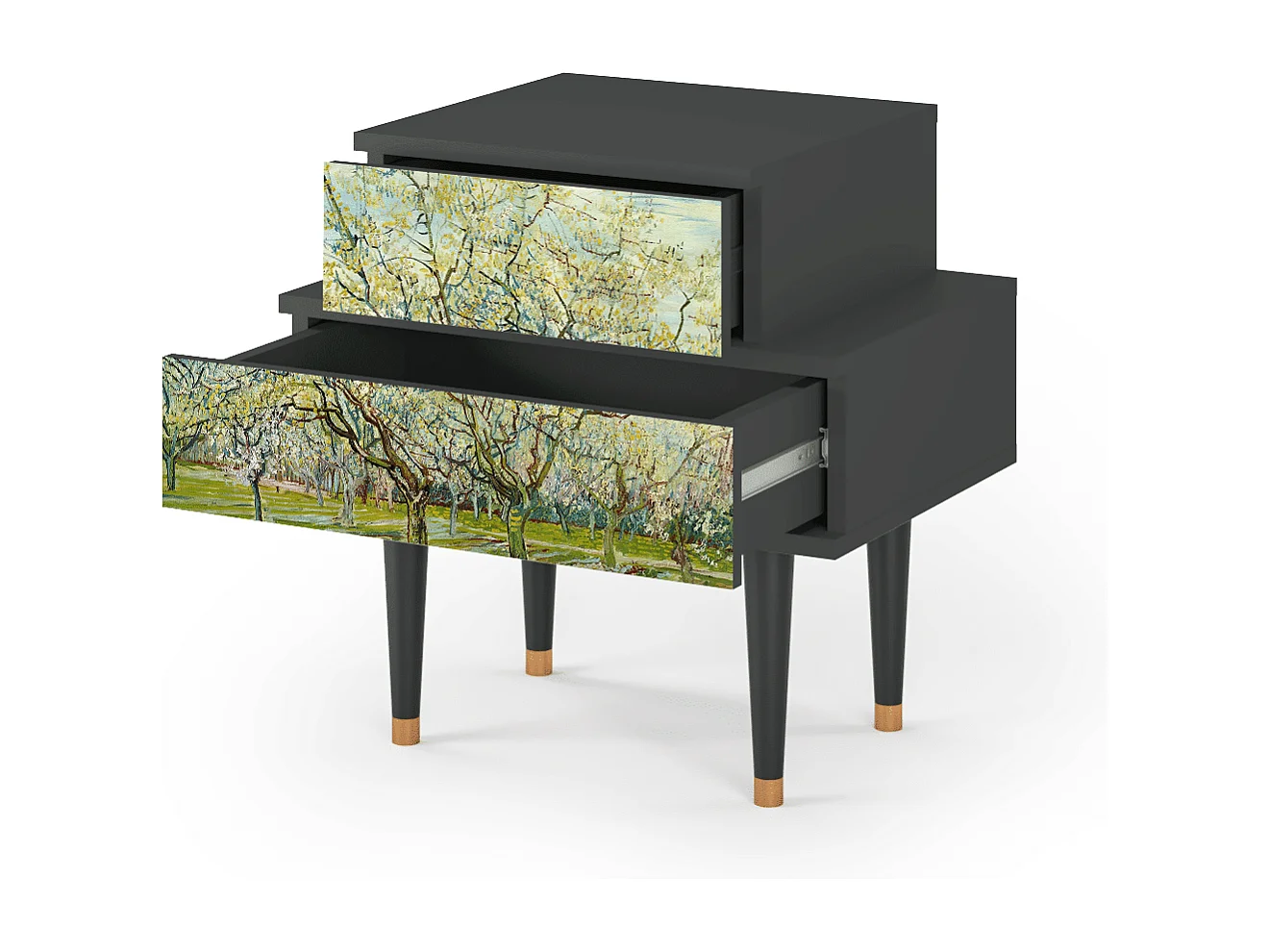 Nachtkastje - 58х58х41 cm - NS1 - The Wit Orchard, Antraciet