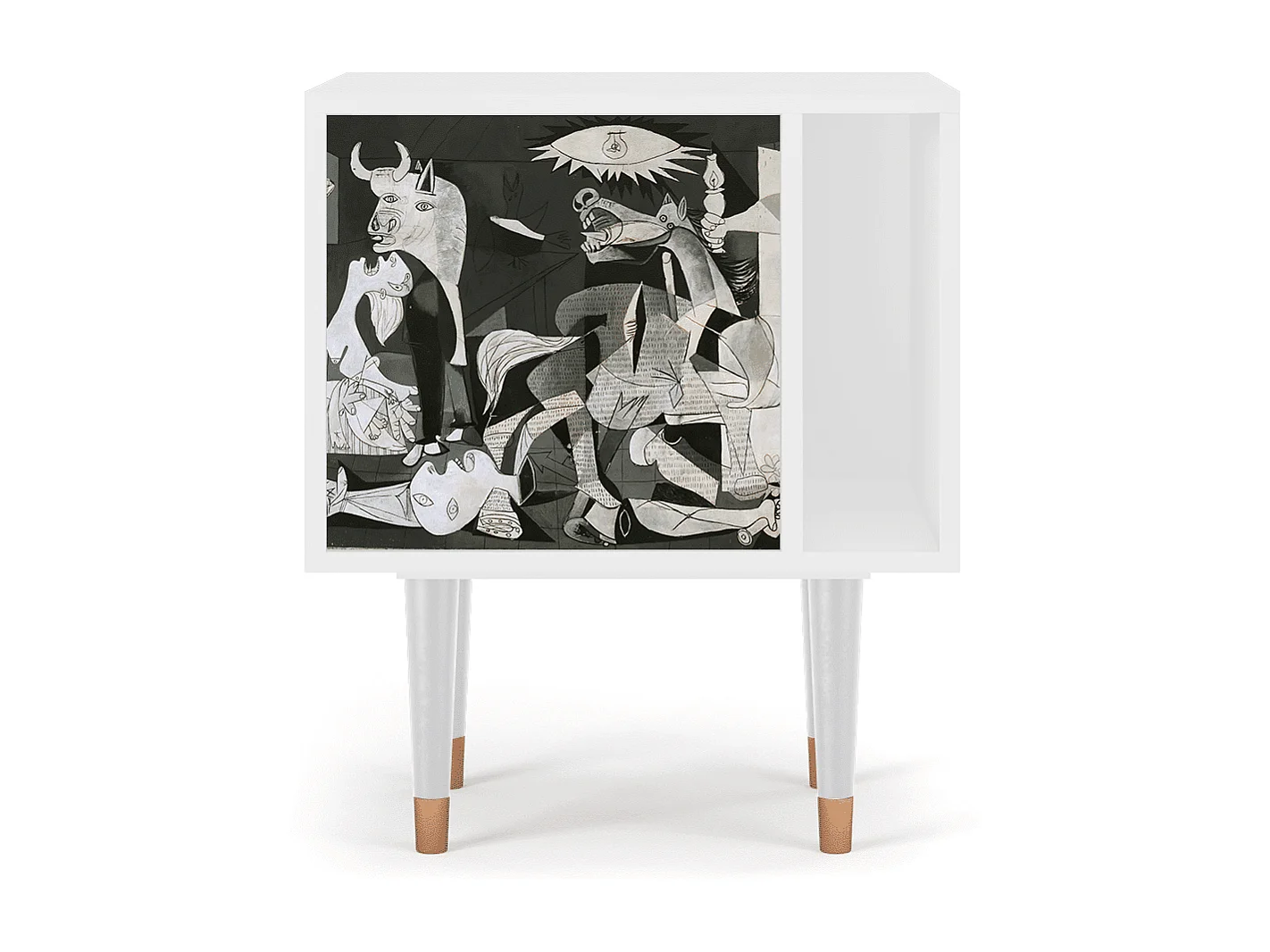Table de nuit - 57х69х48 cm - S2 - Guernica by Picasso, Blanc