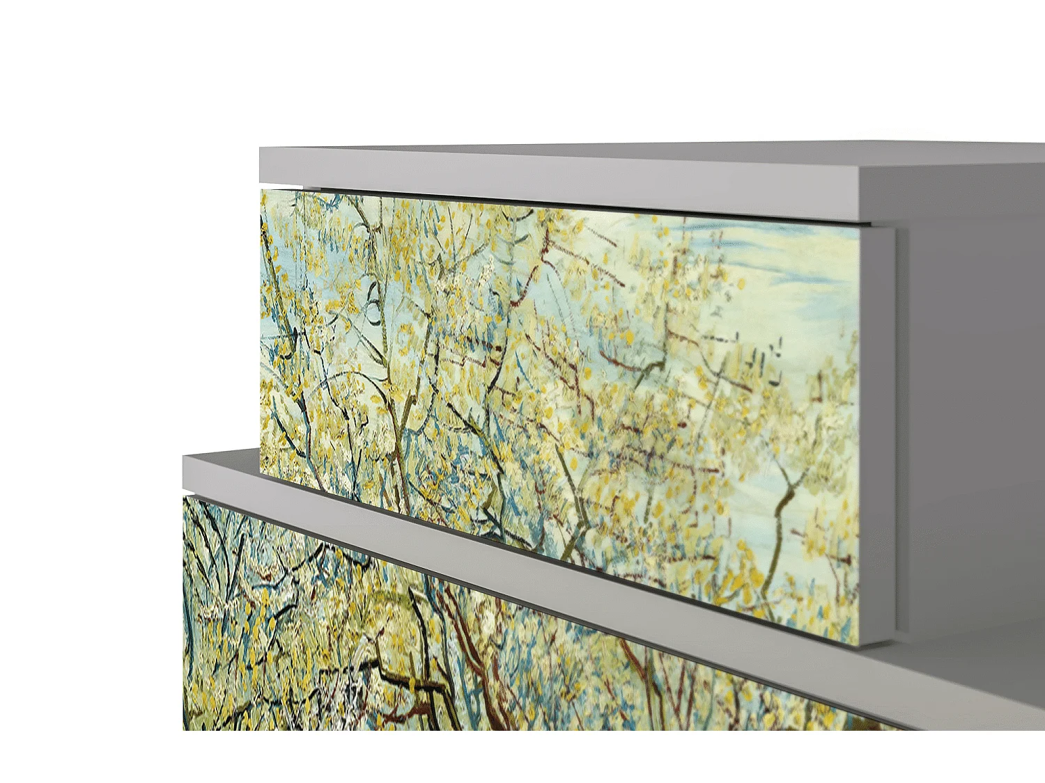 Criado-mudo - 58х58х41 cm - NS1 - The Branco Orchard, Cinza