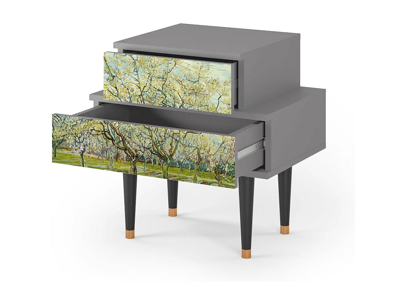 Nachtkastje - 58х58х41 cm - NS1 - The Wit Orchard, Grijs