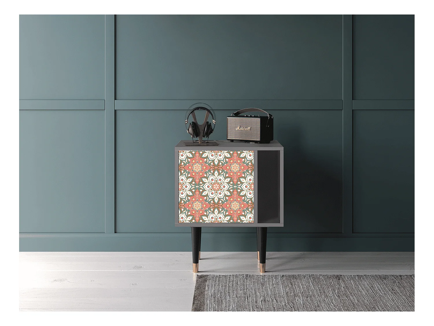 Nachtkastje - 57х69х48 cm - S2 - Peach Grove, Grijs