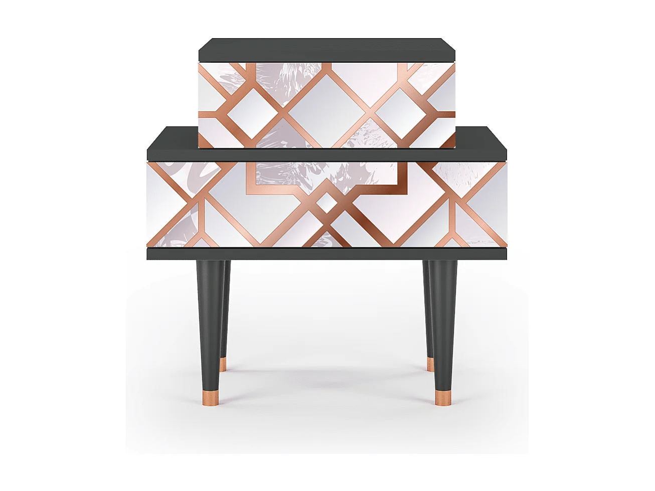 Table de nuit - 58х58х41 cm - NS1 - Pastel Fairytale, Anthracite