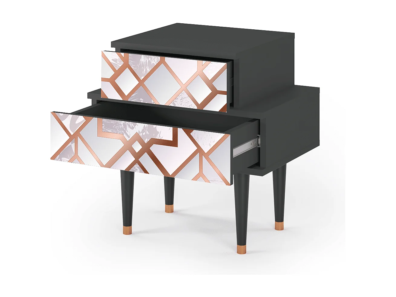 Table de nuit - 58х58х41 cm - NS1 - Pastel Fairytale, Anthracite