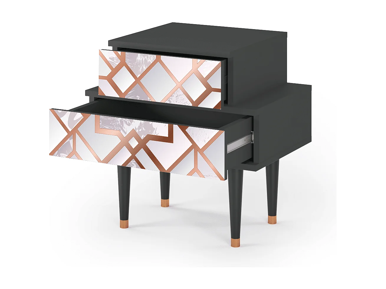 Table de nuit - 58х58х41 cm - NS1 - Pastel Fairytale, Anthracite