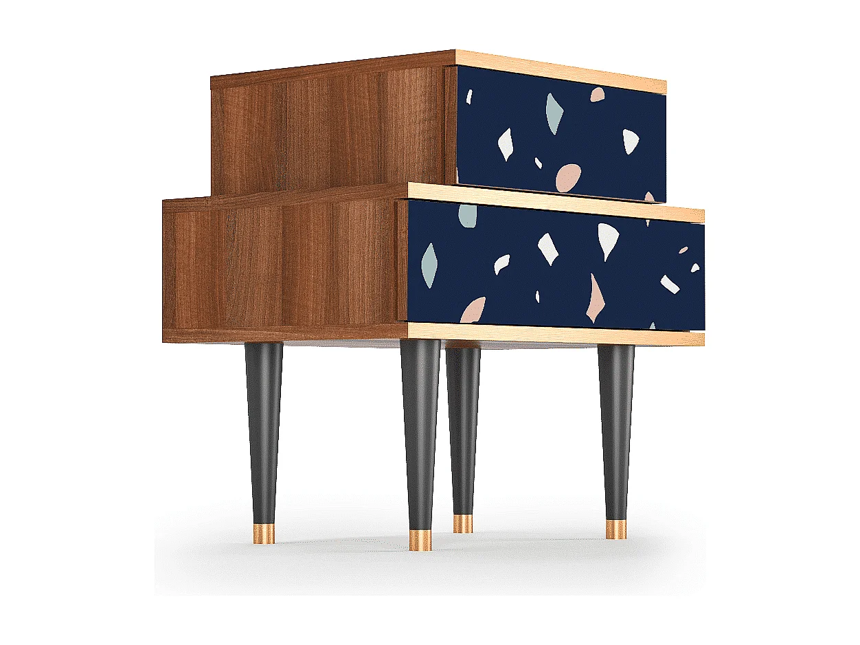 Table de nuit - 58х58х41 cm - NS1 - Space Satellites, Noyer