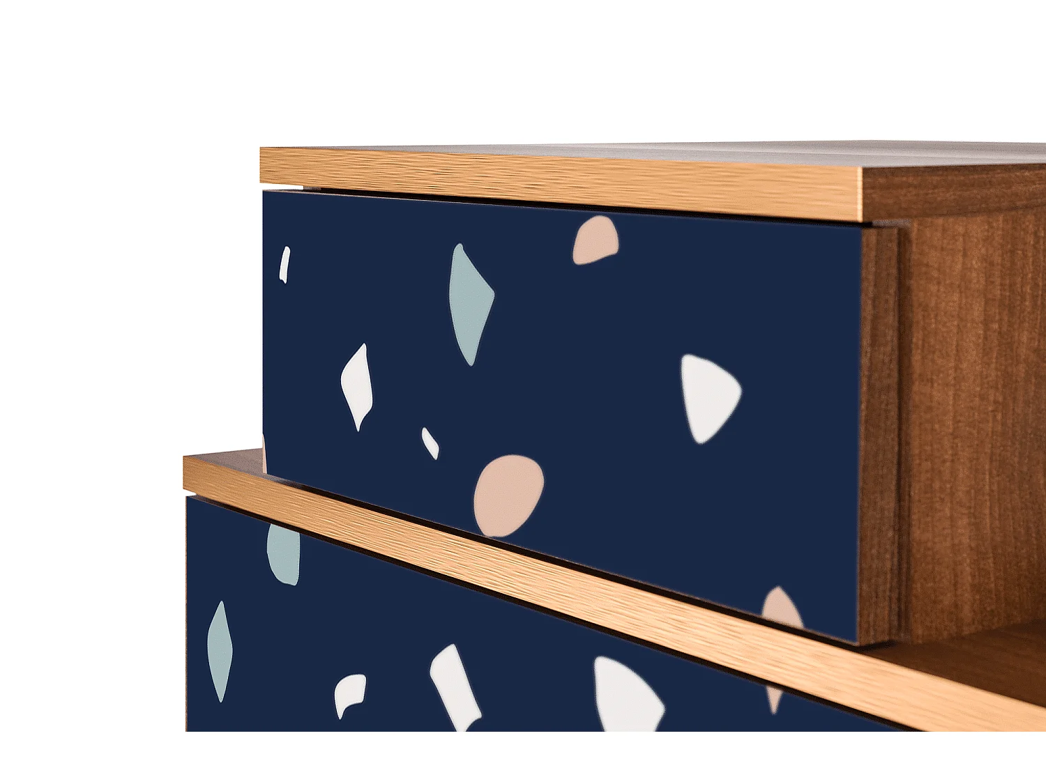 Table de nuit - 58х58х41 cm - NS1 - Space Satellites, Noyer