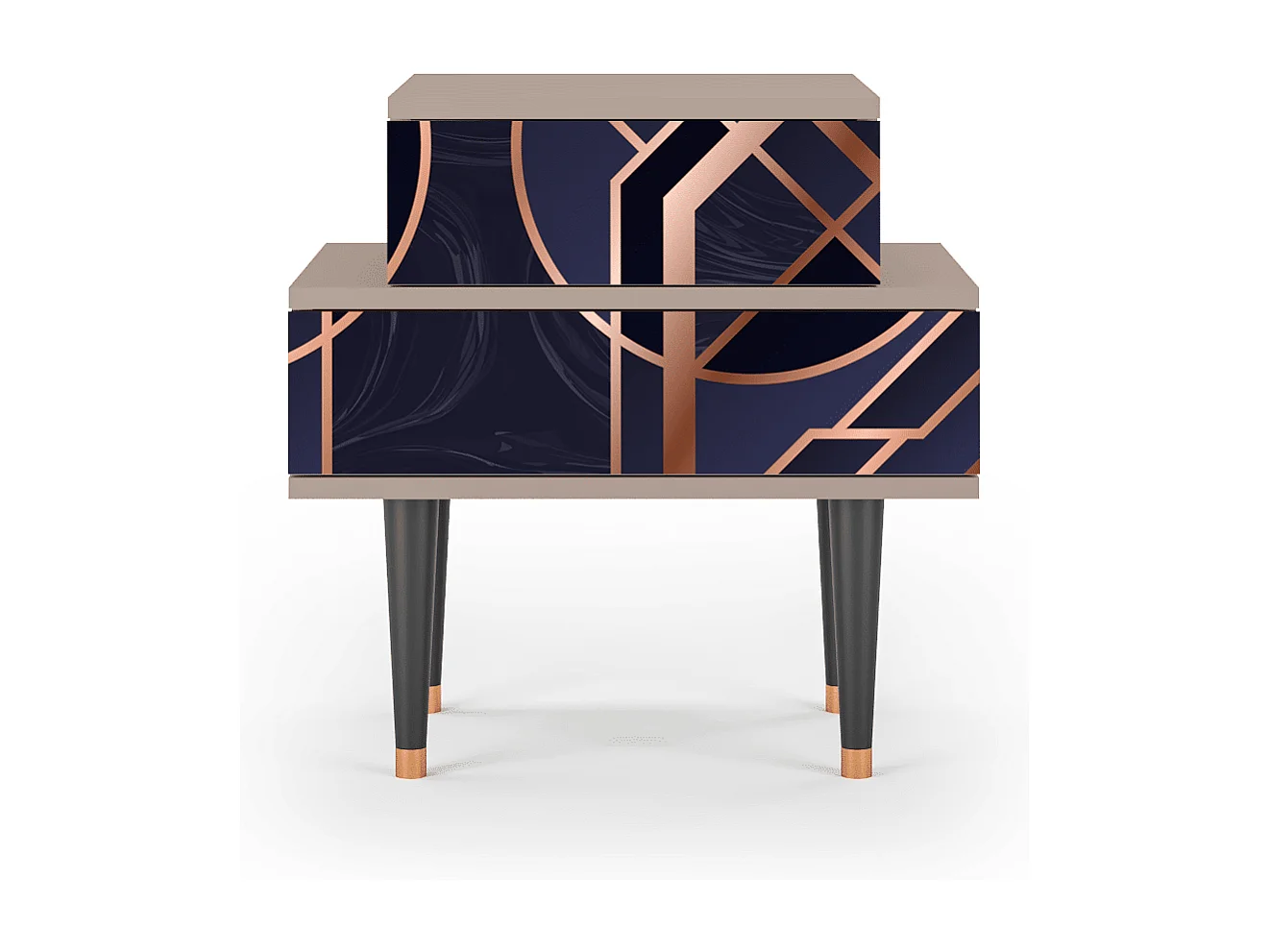 Table de nuit - 58х58х41 cm - NS1 - Purple Temple, Latte