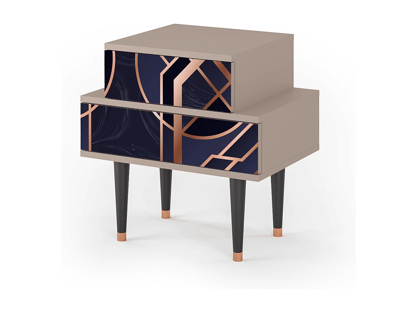 Table de nuit - 58х58х41 cm - NS1 - Purple Temple, Latte