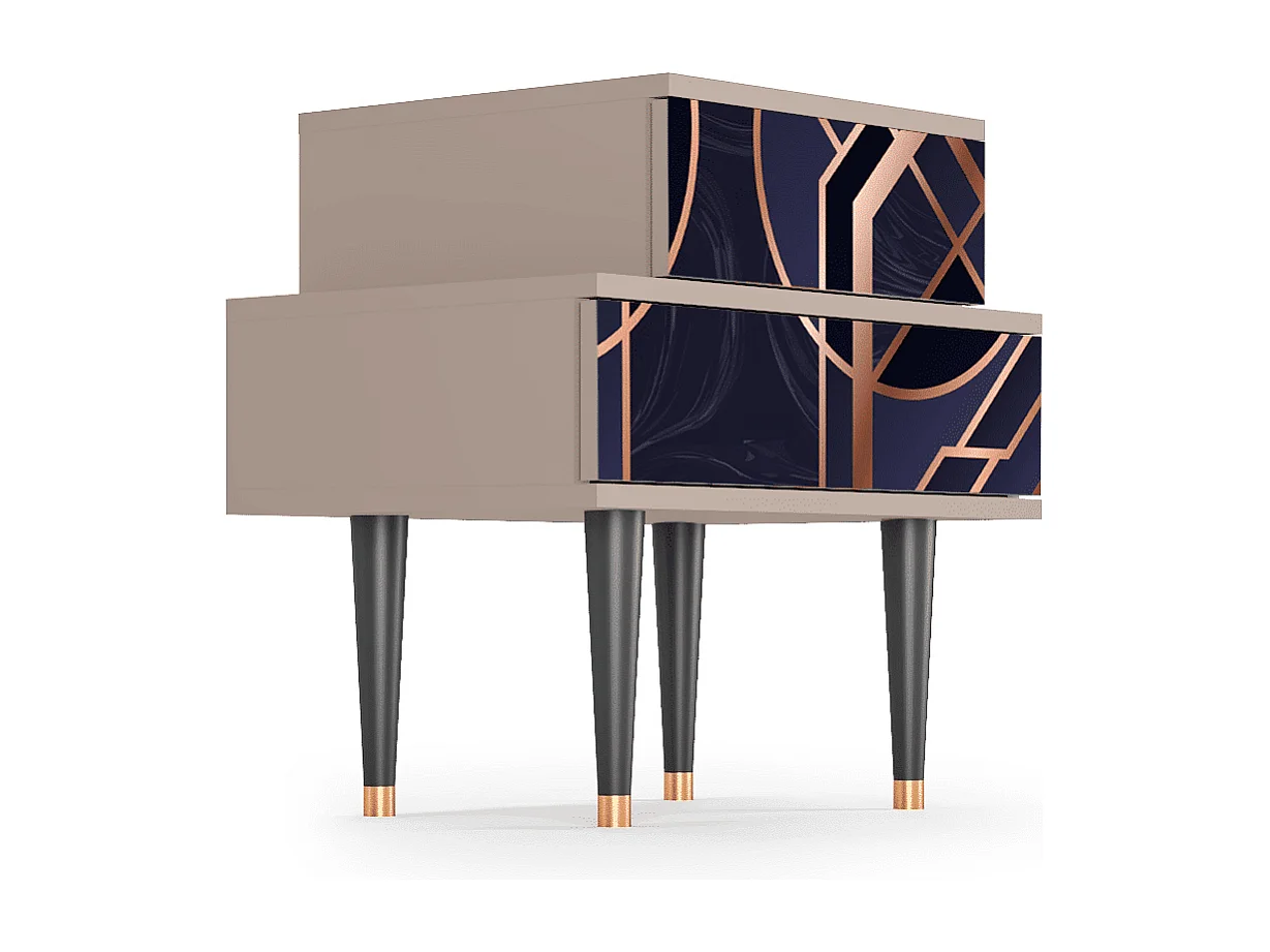 Table de nuit - 58х58х41 cm - NS1 - Purple Temple, Latte