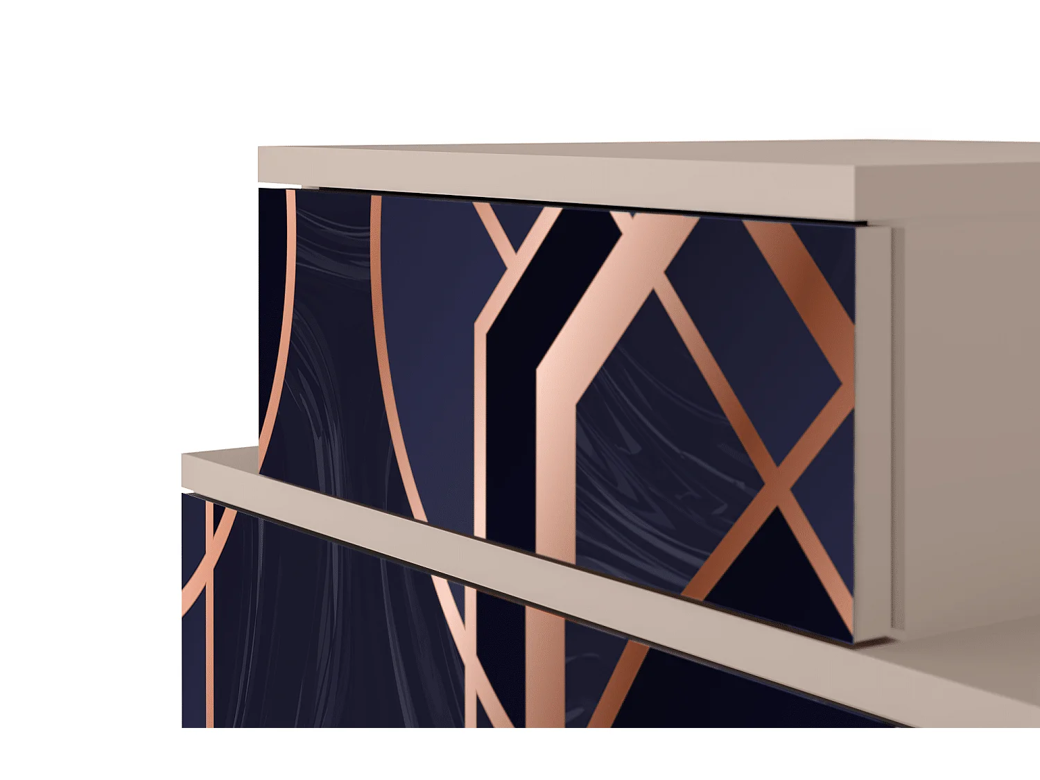 Table de nuit - 58х58х41 cm - NS1 - Purple Temple, Latte