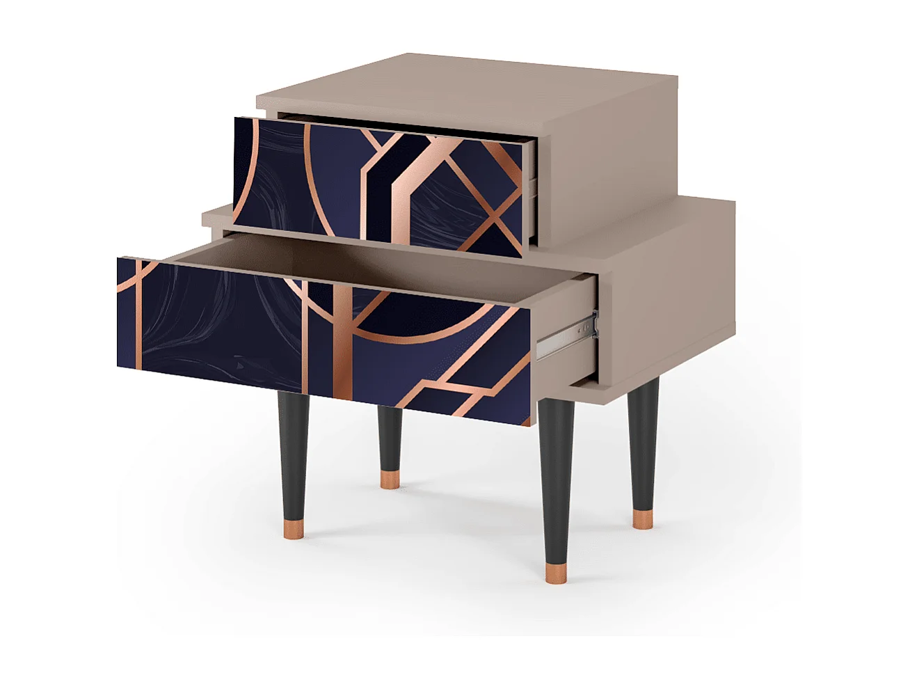 Table de nuit - 58х58х41 cm - NS1 - Purple Temple, Latte