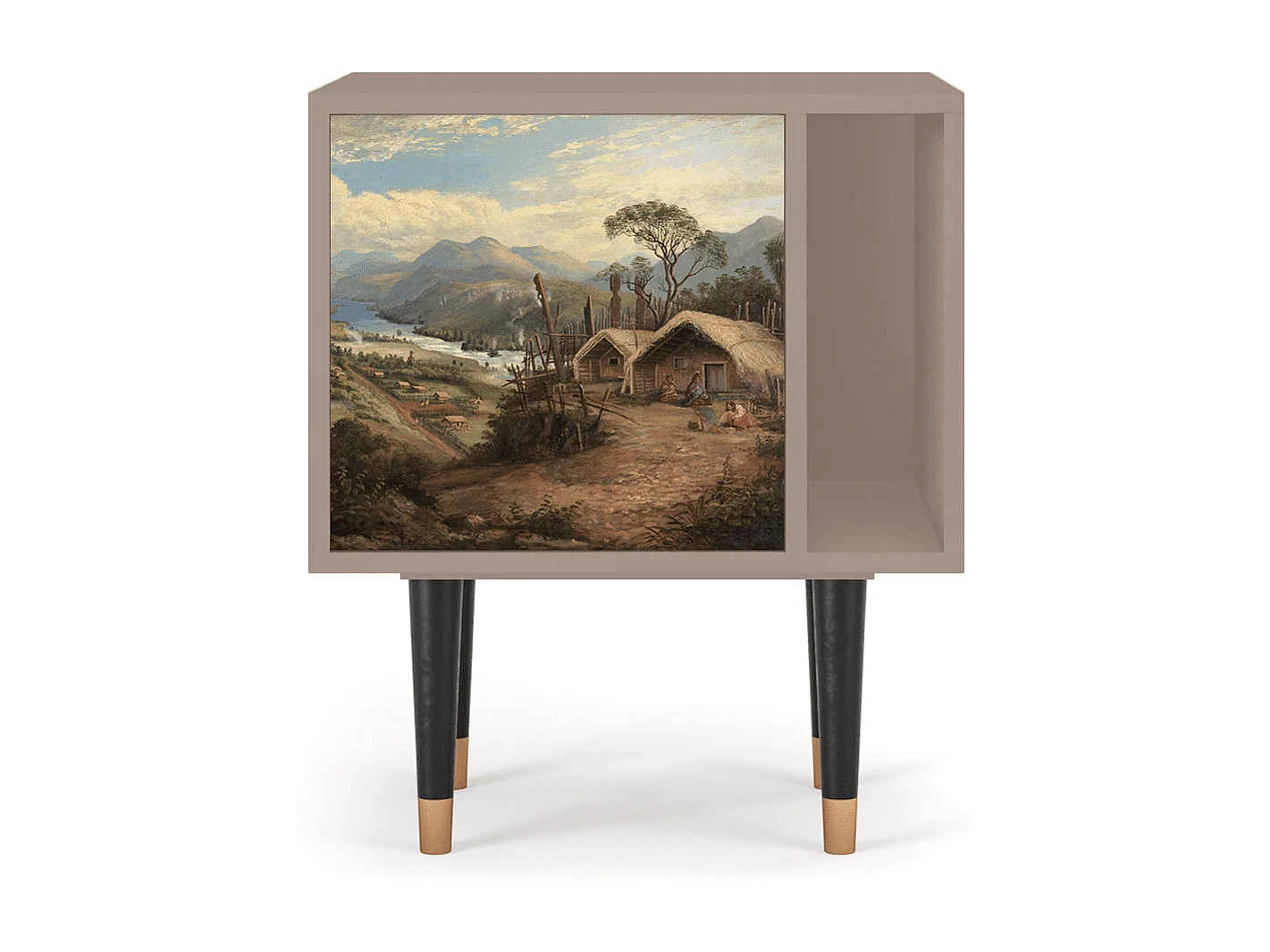 Nachtkastje - 57х69х48 cm - S2 - View Across the Plains , Latte