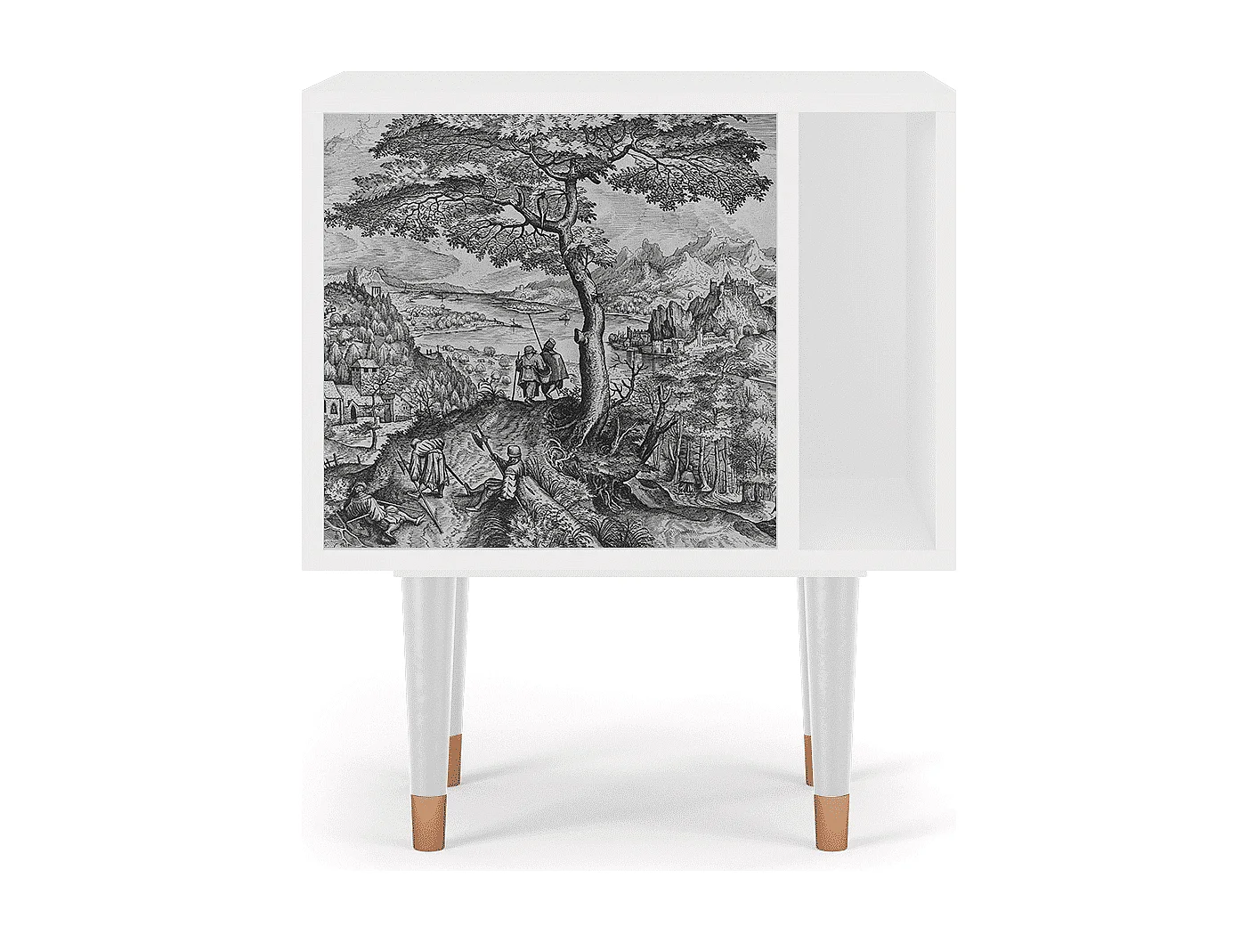 Table de nuit - 57х69х48 cm - S2 - Milites Requiescentes, Blanc