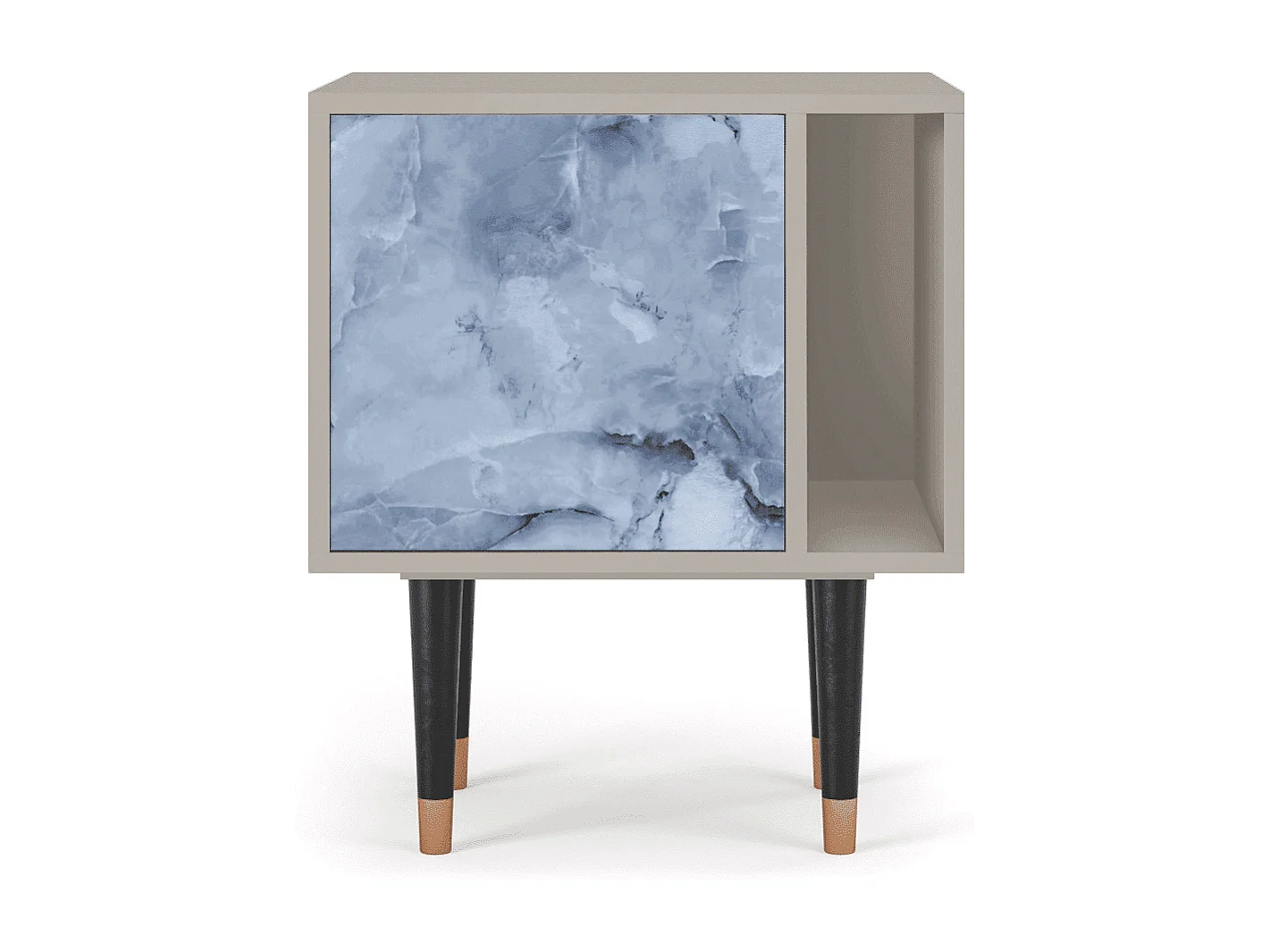 Stolik nocny - 57х69х48 cm - S2 - Feather Ice, Piaskowy