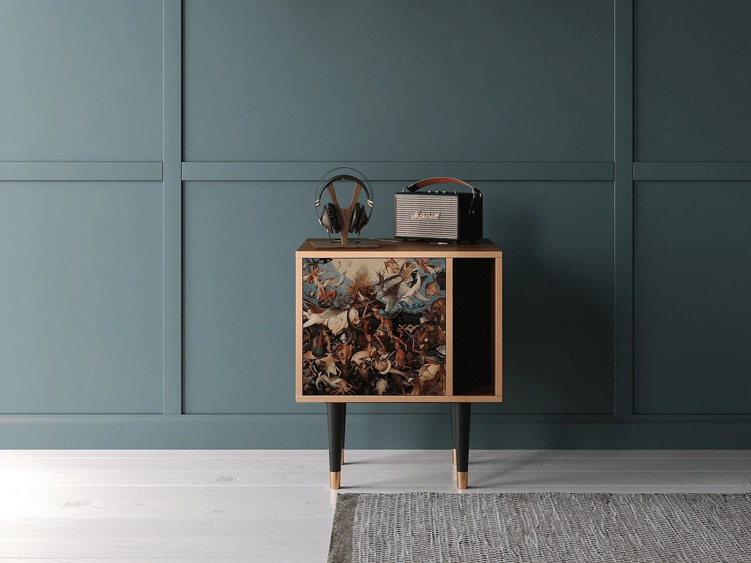 Stolik nocny - 57х69х48 cm - S2 - The Fall, Orzech