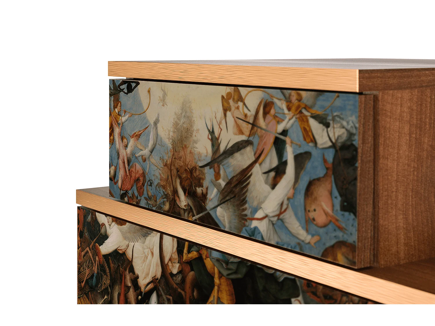 Criado-mudo - 58х58х41 cm - NS1 - The Fall, Nogueira