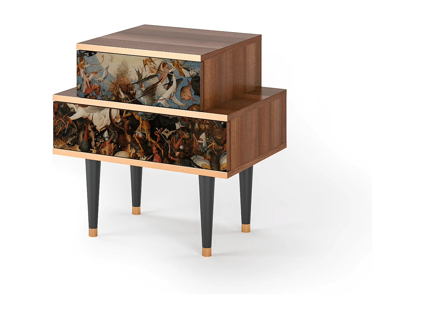 Comodino - 58х58х41 cm - NS1 - The Fall, Noce