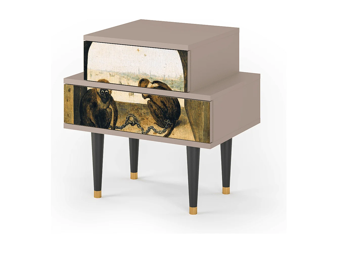 Table de nuit - 58х58х41 cm - NS1 - Two Monkeys, Latte